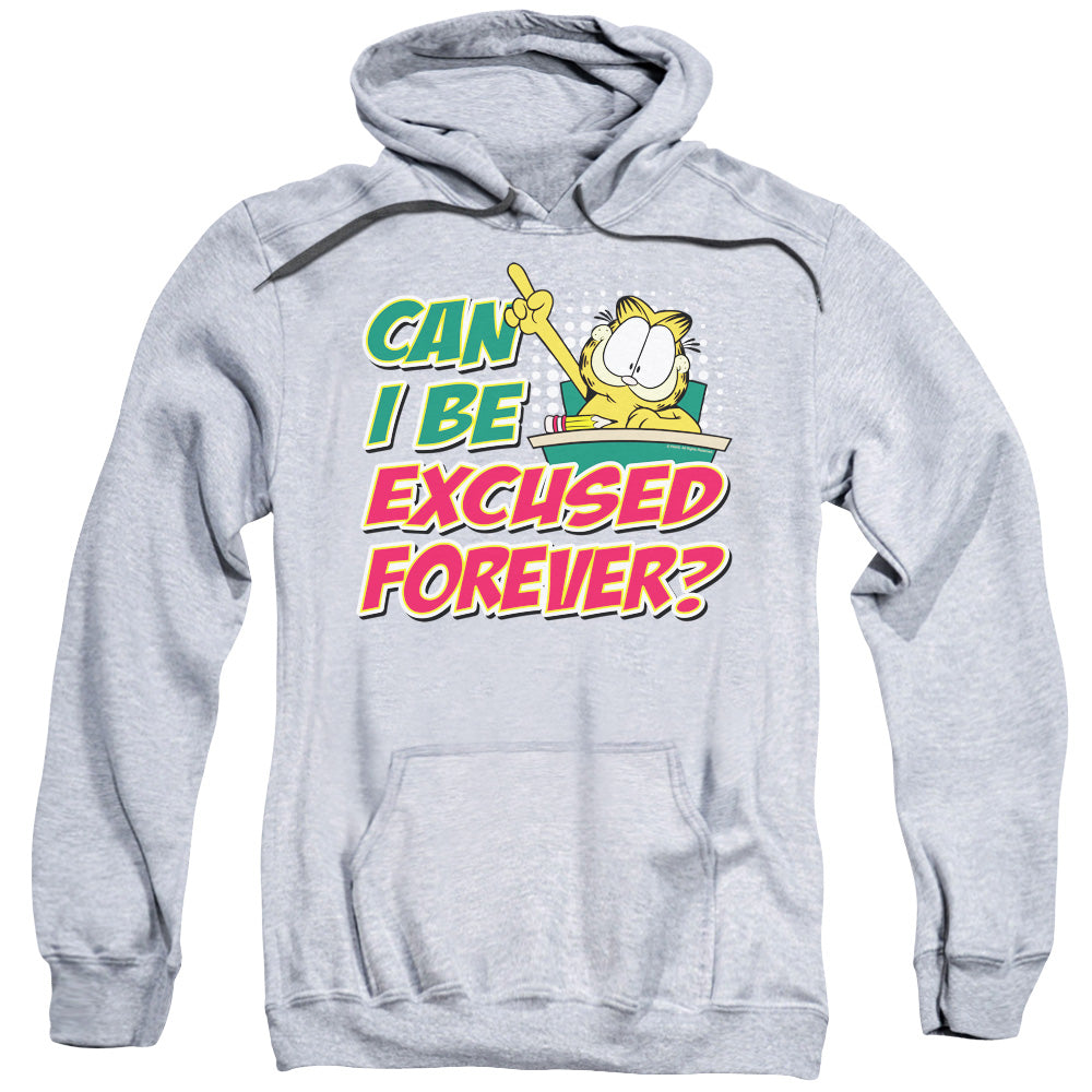 Garfield Excused Forever Mens Hoodie Athletic Heather