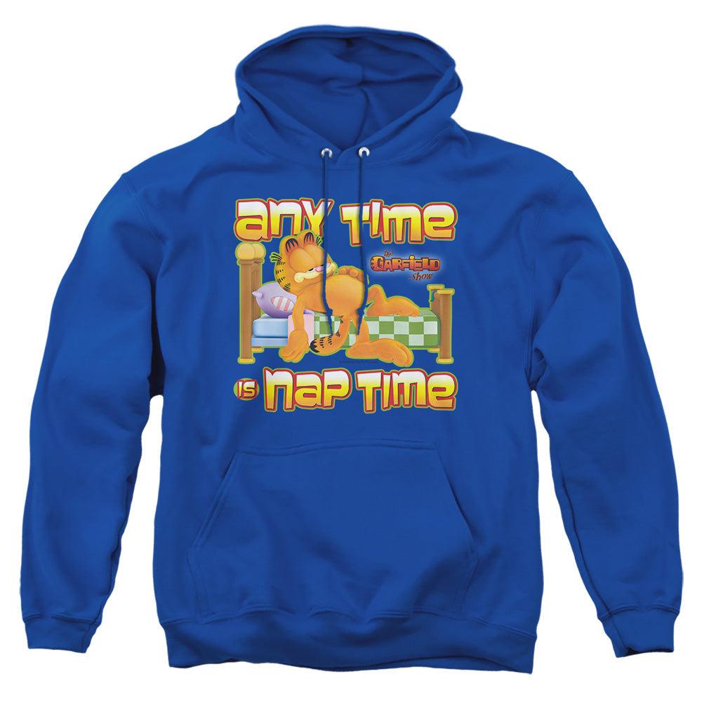 Garfield Nap Time Mens Hoodie Royal Officially Licensed