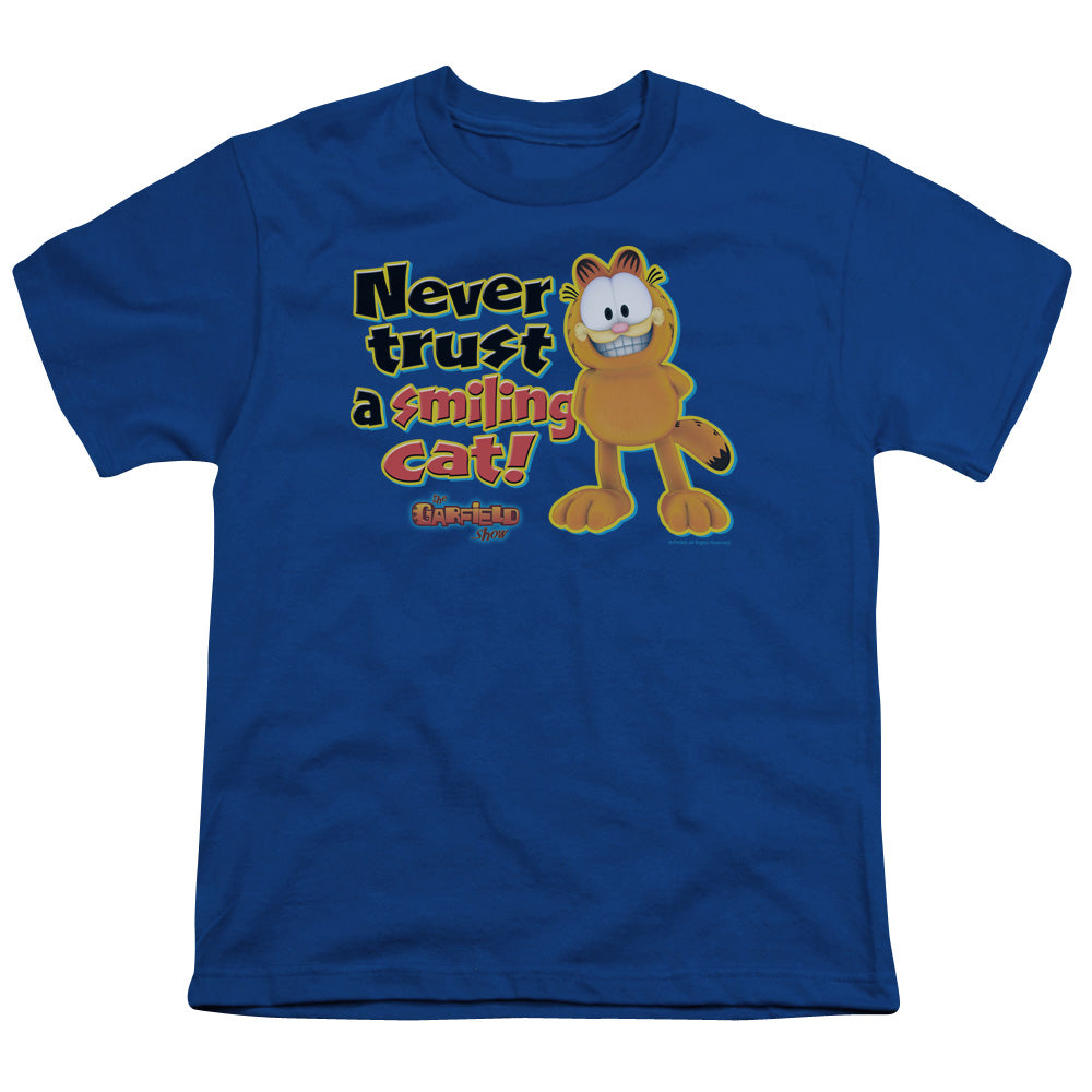 Garfield Iling Kids Youth T Shirt Royal Blue