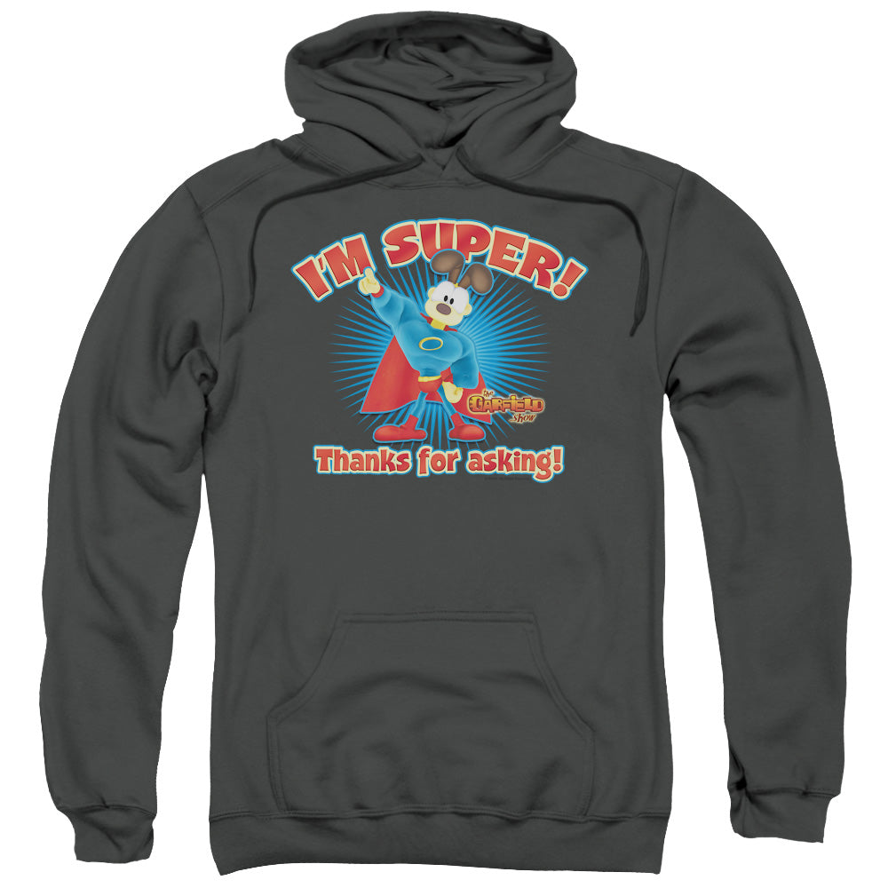 Garfield Super Mens Hoodie Charcoal