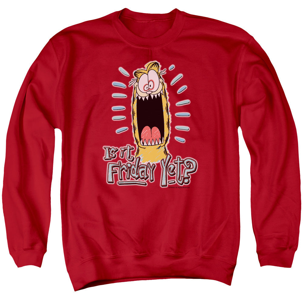 Garfield Friday Mens Crewneck Sweatshirt Red