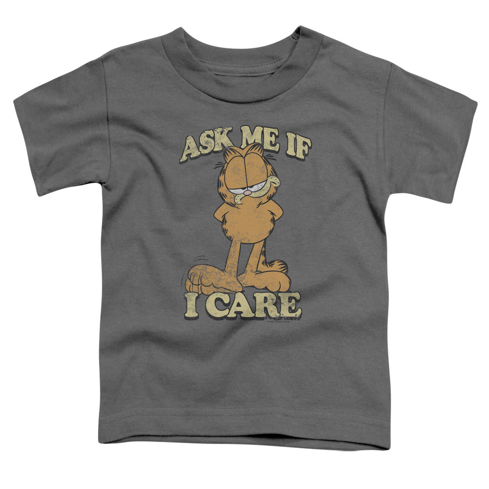 Garfield Ask Me Toddler Kids Youth T Shirt Charcoal
