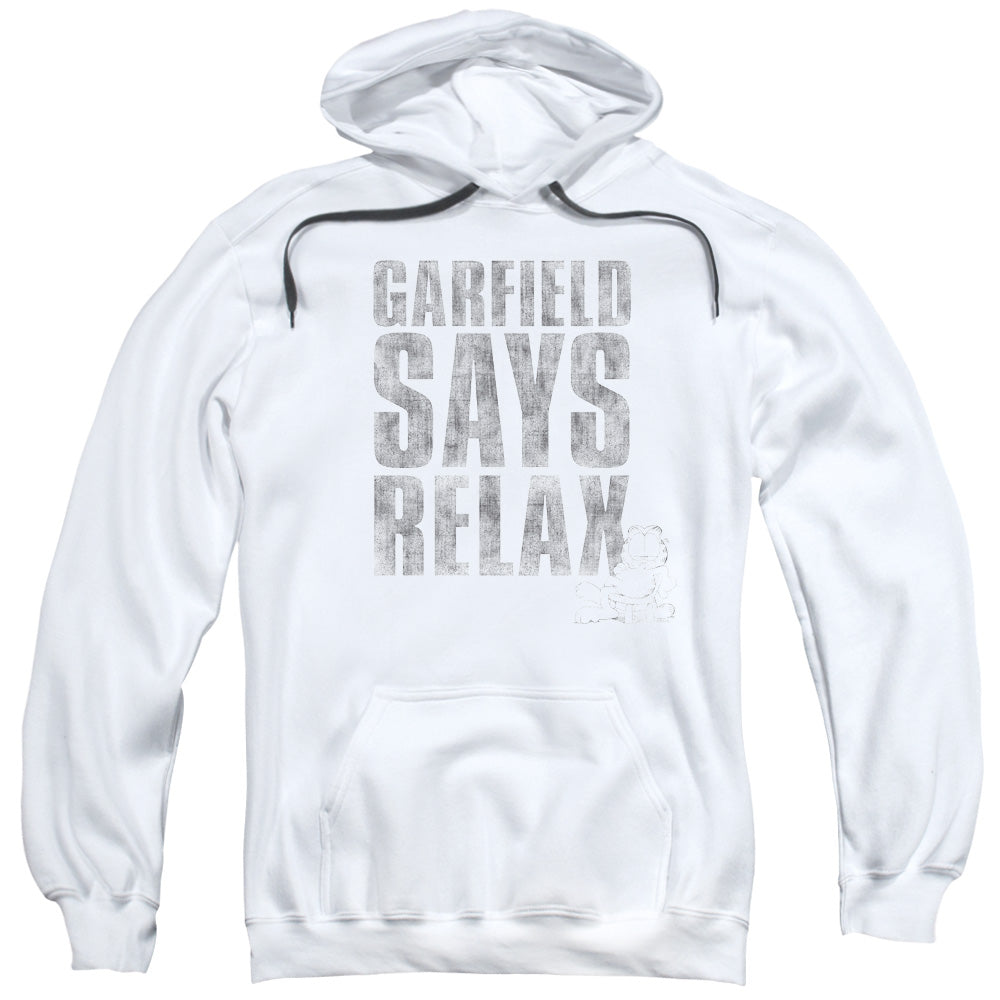Garfield Relax Mens Hoodie White