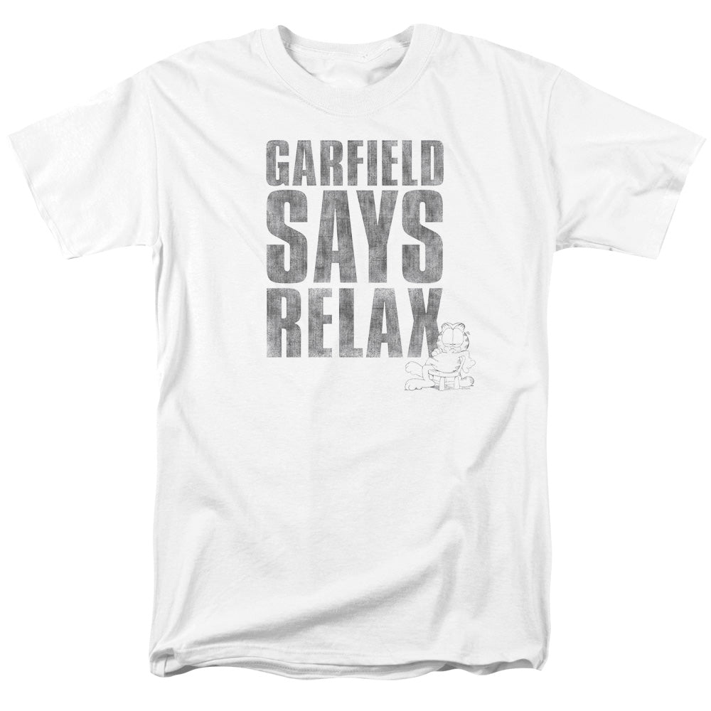 Garfield Relax Mens T Shirt White Officially Licensed