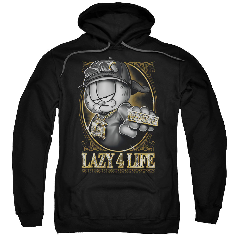 Garfield Lazy 4 Life Mens Hoodie Black