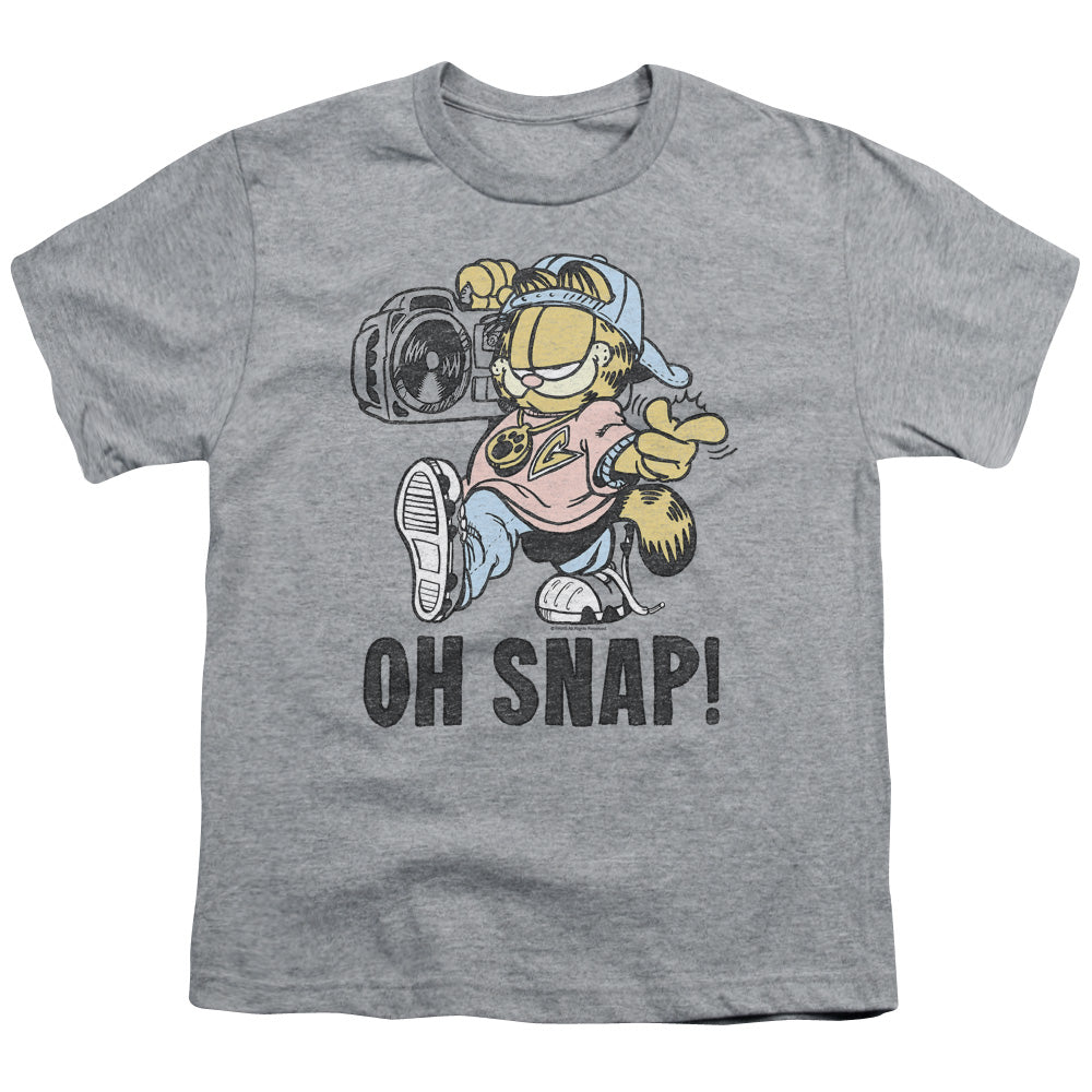 Garfield Oh Snap Kids Youth T Shirt Athletic Heather