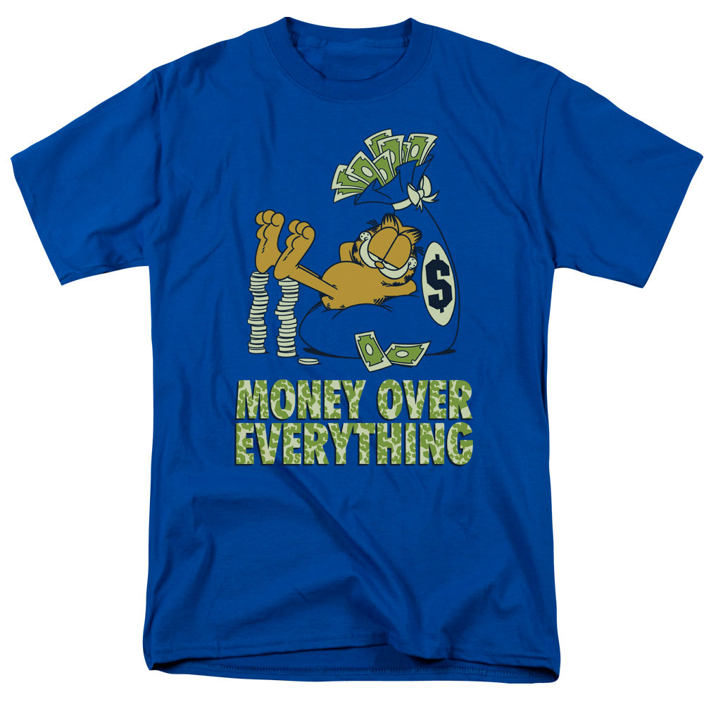 Garfield Money Is Everything Mens T Shirt Royal Officially Licensed