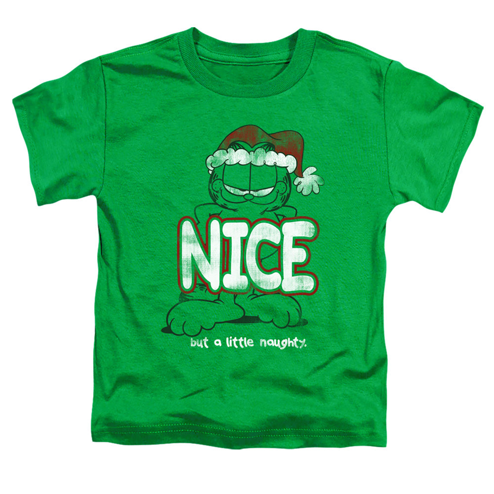 Garfield a Little Naughty Toddler Kids Youth T Shirt Kelly Green