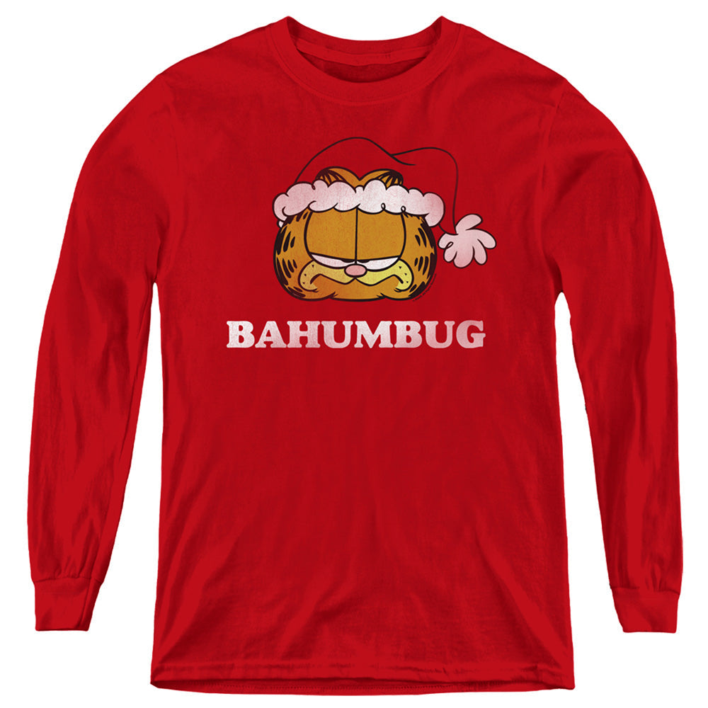 Garfield Bahumbug Youth Long Sleeve Red
