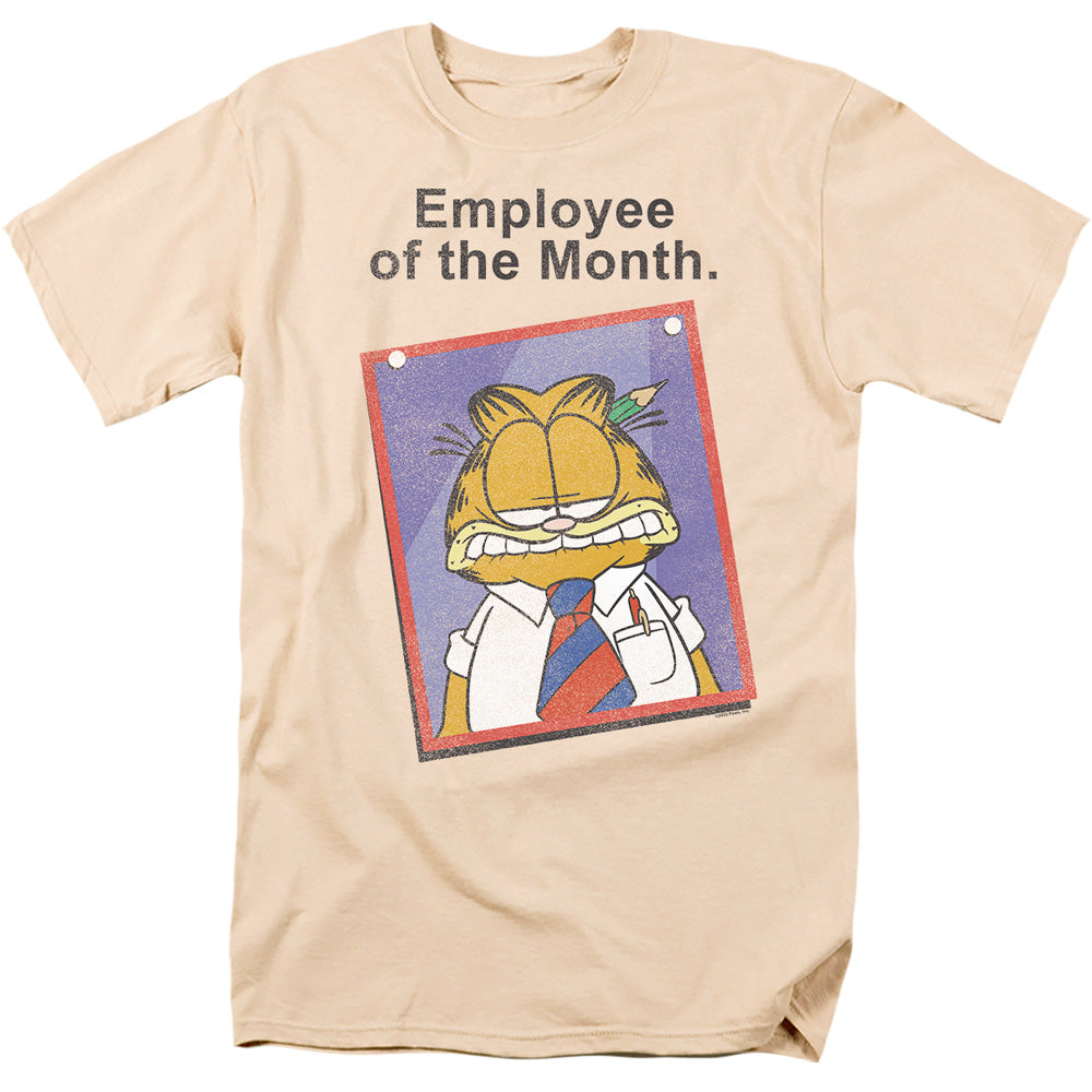 Garfield Employee Of The Month Mens T Shirt Cream Officially Licensed