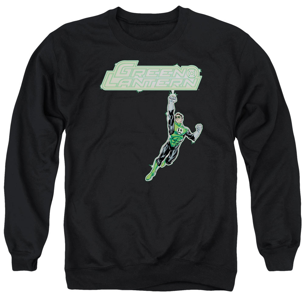 Green Lantern Energy Construct Logo Mens Crewneck Sweatshirt Black