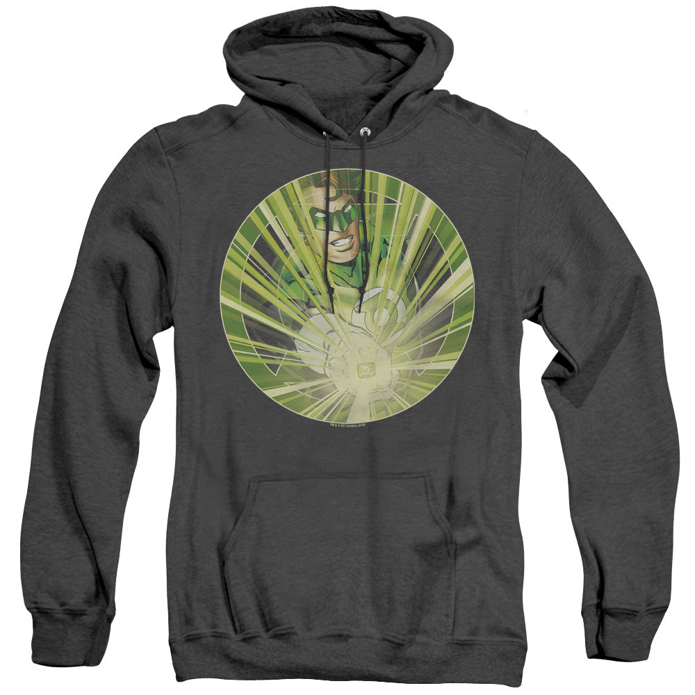 Green Lantern Light Em Up Heather Mens Hoodie Black Officially Licensed