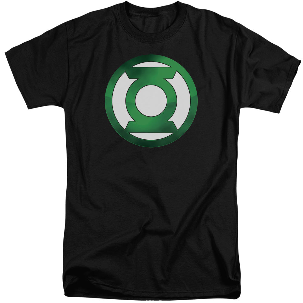 Green Lantern Green Chrome Logo Mens Tall T Shirt Black Officially Licensed