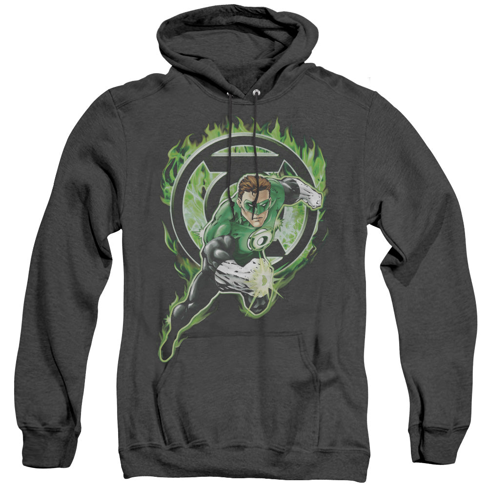 Green Lantern Space Cop Heather Mens Hoodie Black Officially Licensed