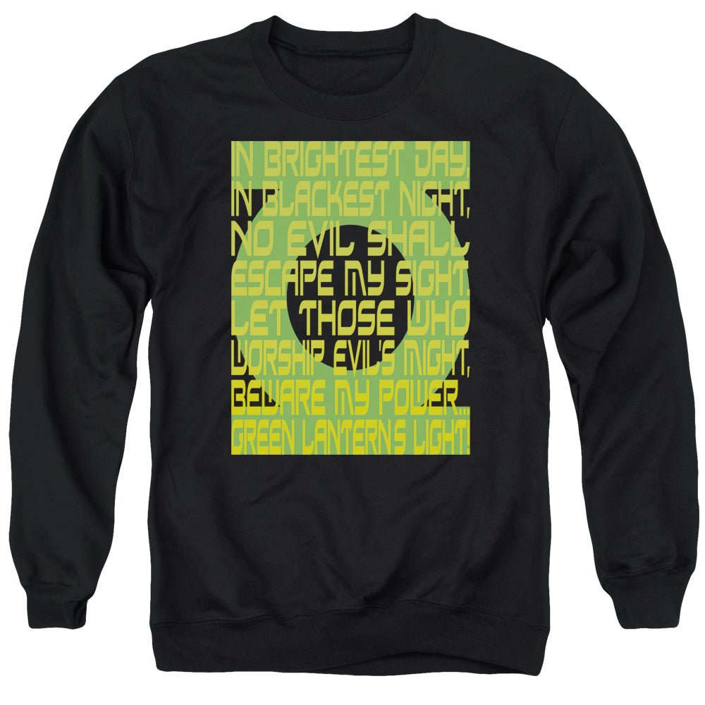 Green Lantern Green Lantern Oath Mens Crewneck Sweatshirt Black