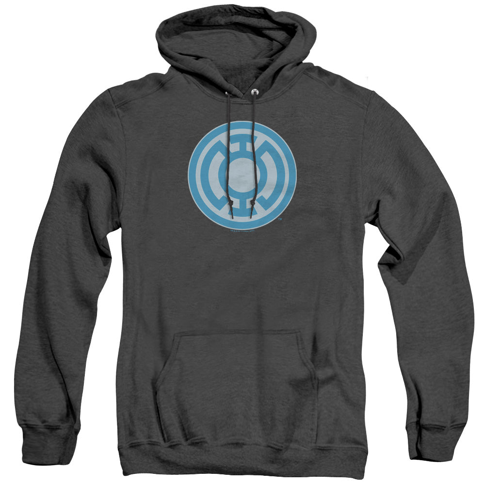 Green Lantern Blue Symbol Heather Mens Hoodie Black Officially Licensed