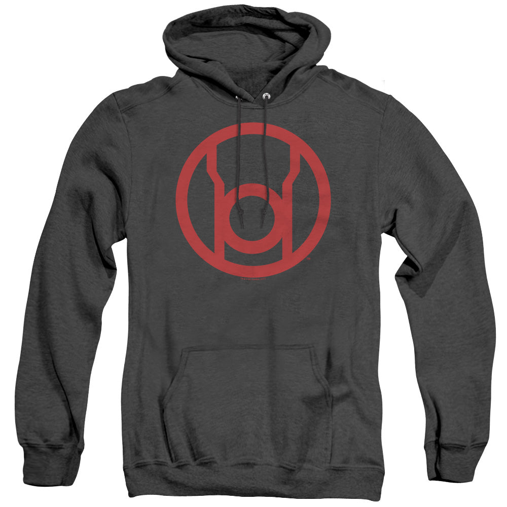Green Lantern Red Emblem Heather Mens Hoodie Black Officially Licensed