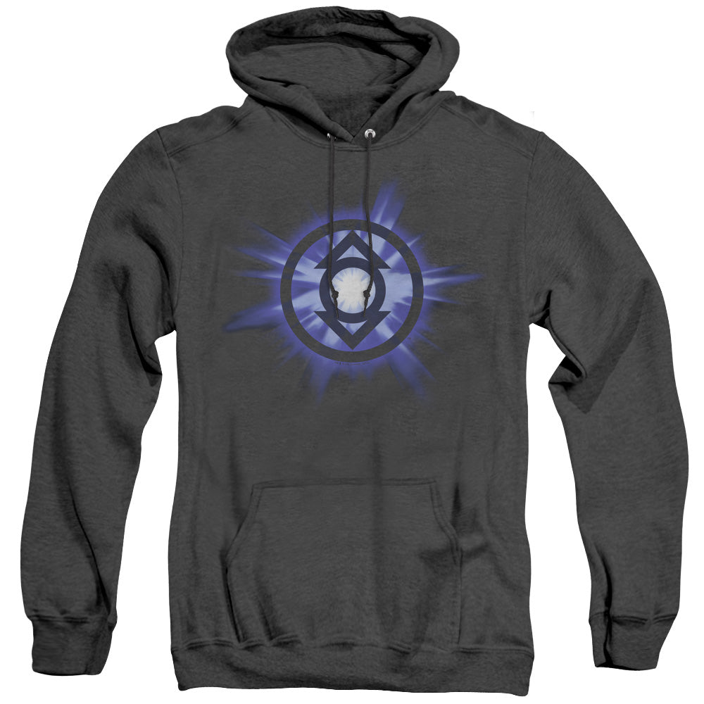 Green Lantern Indigo Glow Heather Mens Hoodie Black Officially Licensed