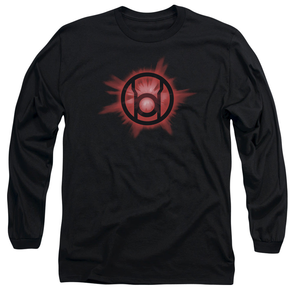 Green Lantern Red Glow Mens Long Sleeve Shirt Black Officially Licensed