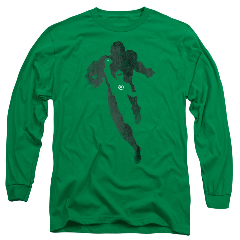 Dc Lantern Knockout Mens Long Sleeve Shirt Kelly Green Officially Licensed