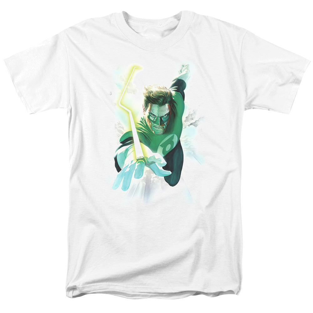 Green Lantern Clouds Mens T Shirt White Officially Licensed
