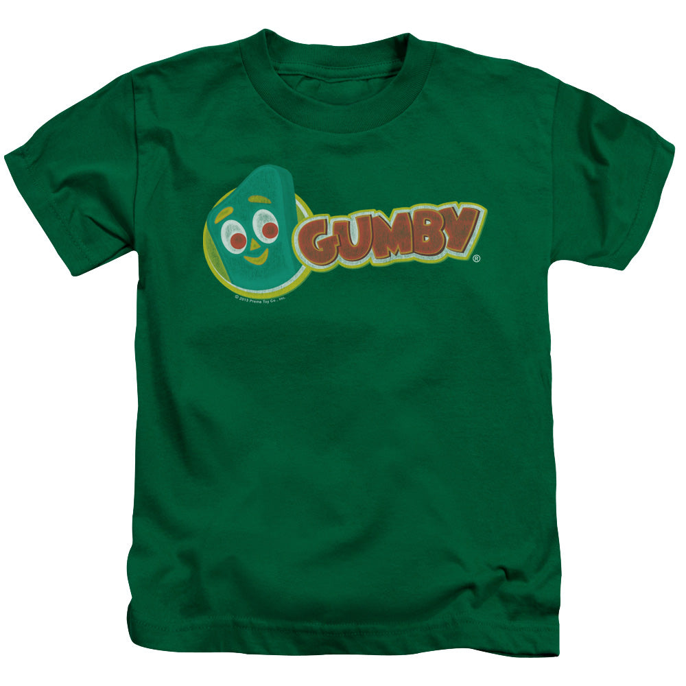 Gumby Logo Juvenile Kids Youth T Shirt Kelly Green