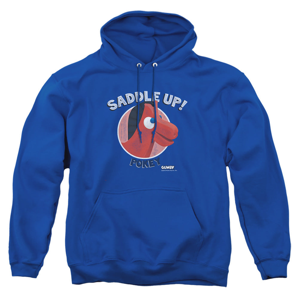 Gumby Saddle Up Mens Hoodie Royal Officially Licensed