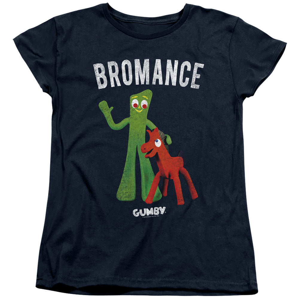 Gumby Bromance Womens T Shirt Navy