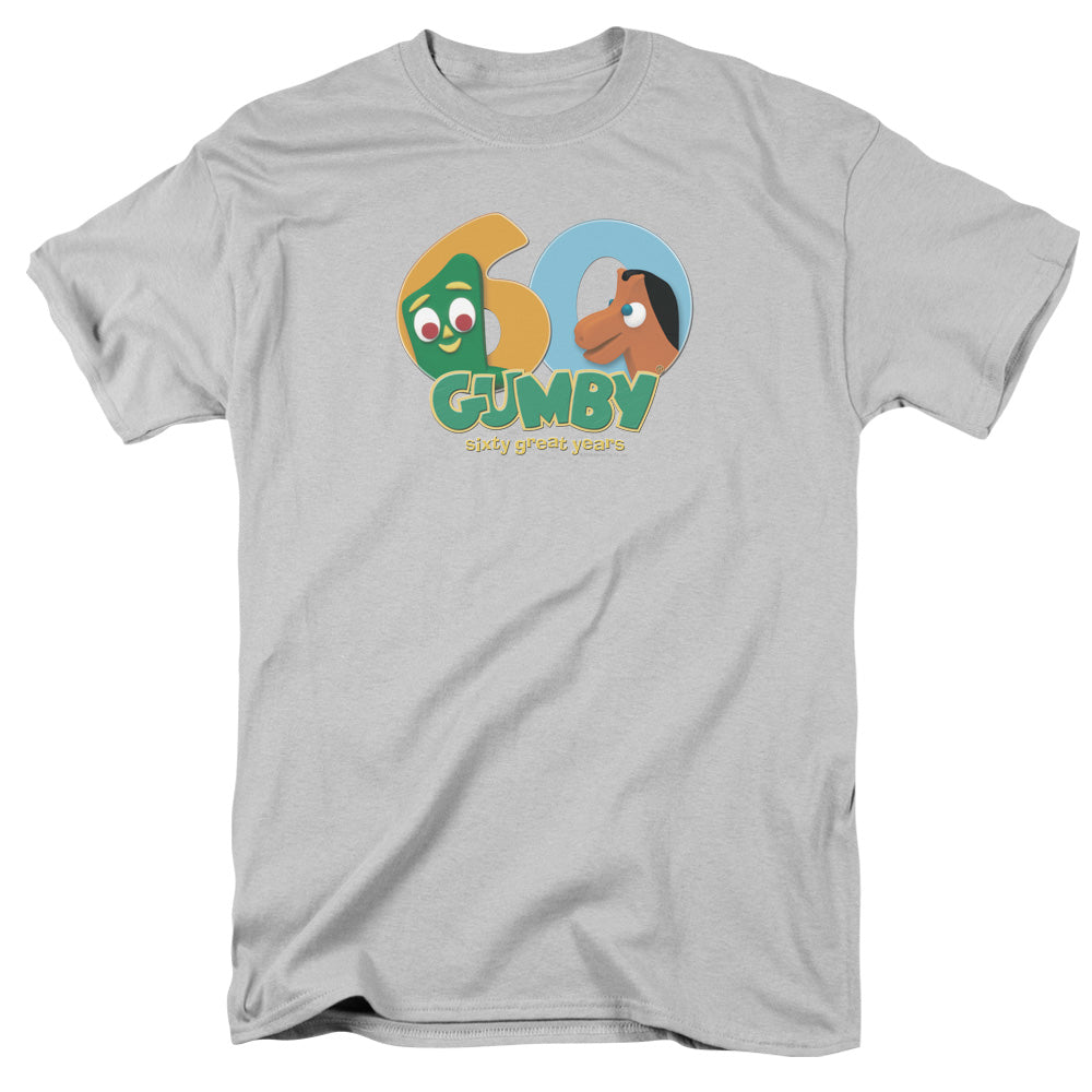 Gumby 60Th Mens T Shirt Silver Officially Licensed