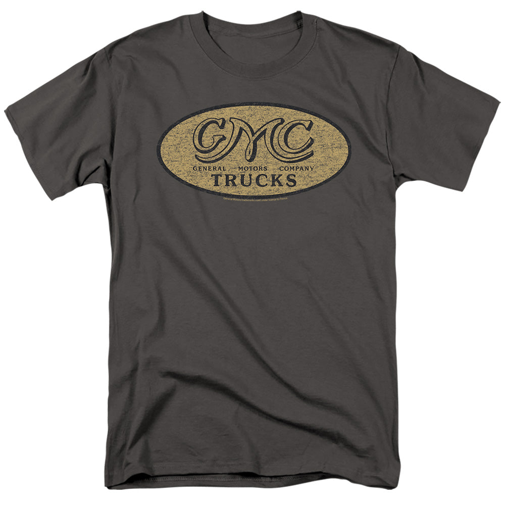 General Motors Company Vintage Oval Logo Mens T Shirt Charcoal Officially Licensed
