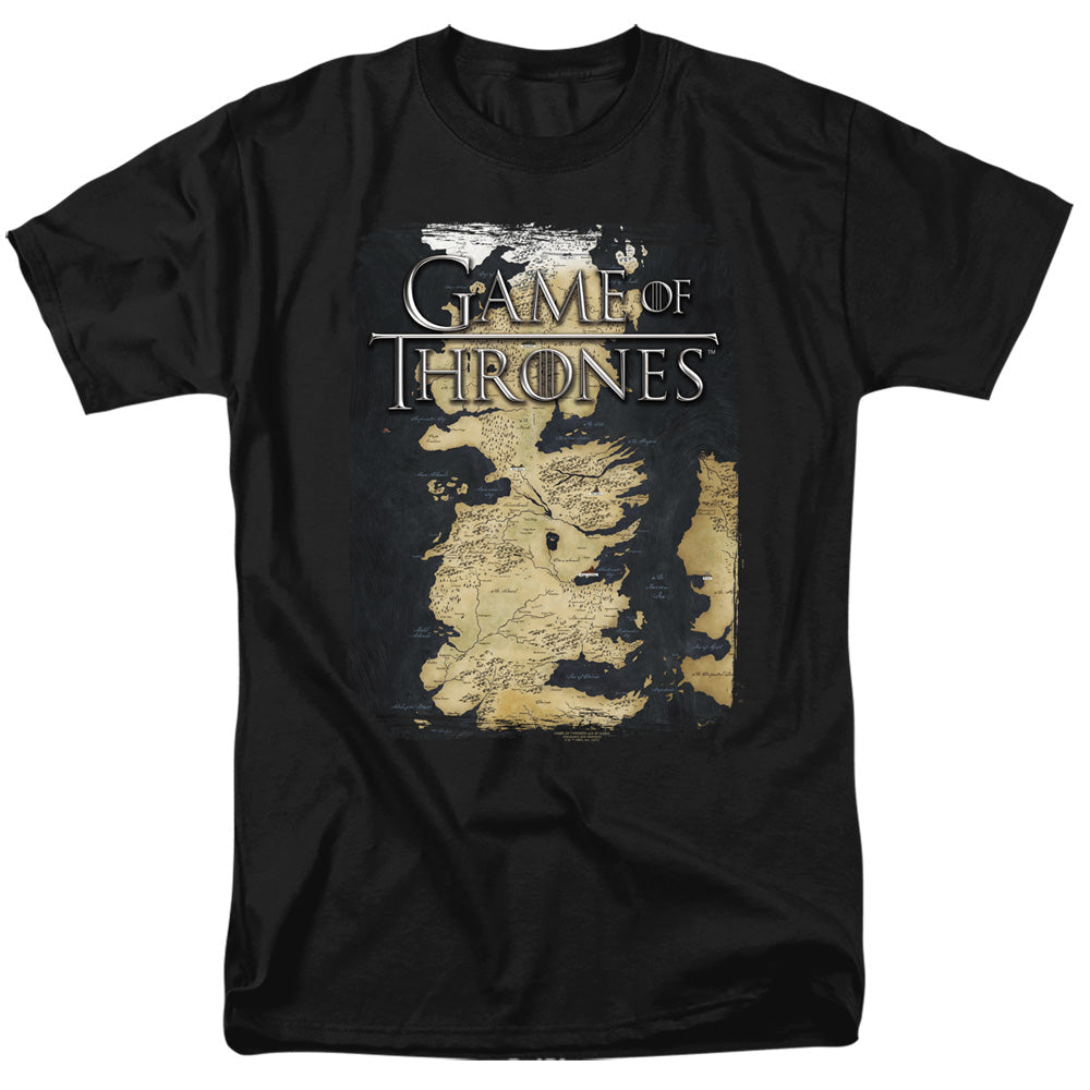Game Of Thrones Series Map Mens T Shirt Black Officially Licensed