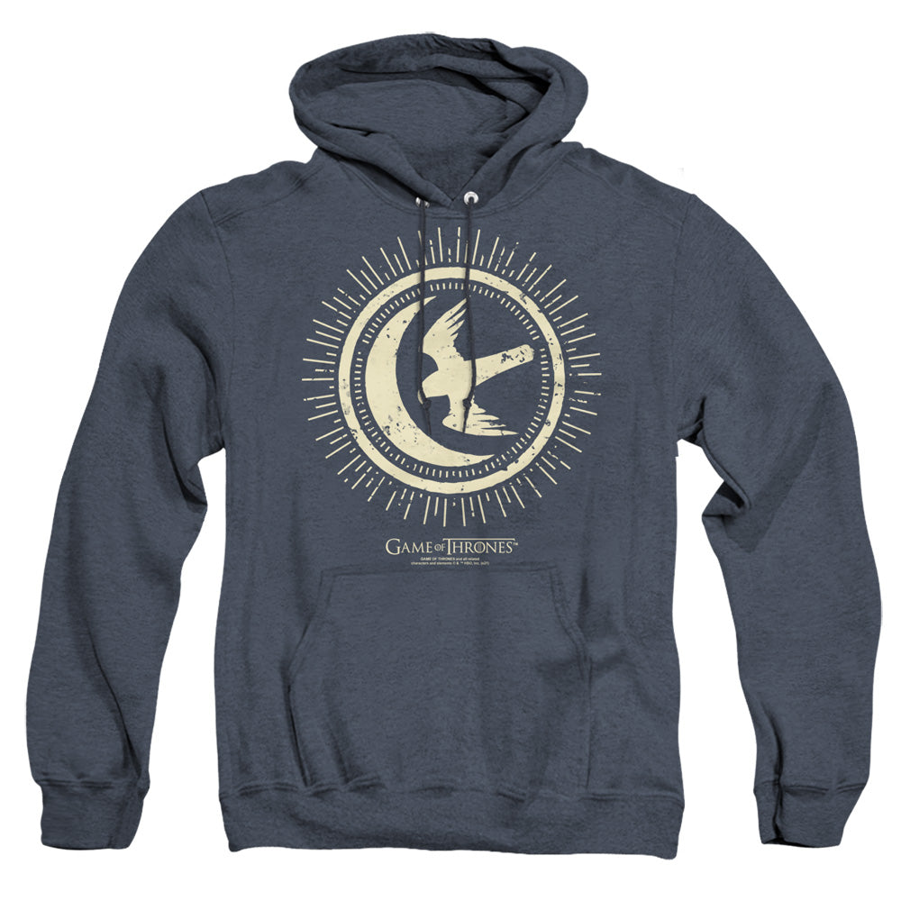 Game Of Thrones Arryn Burst Sigil Heather Mens Hoodie Navy Officially Licensed
