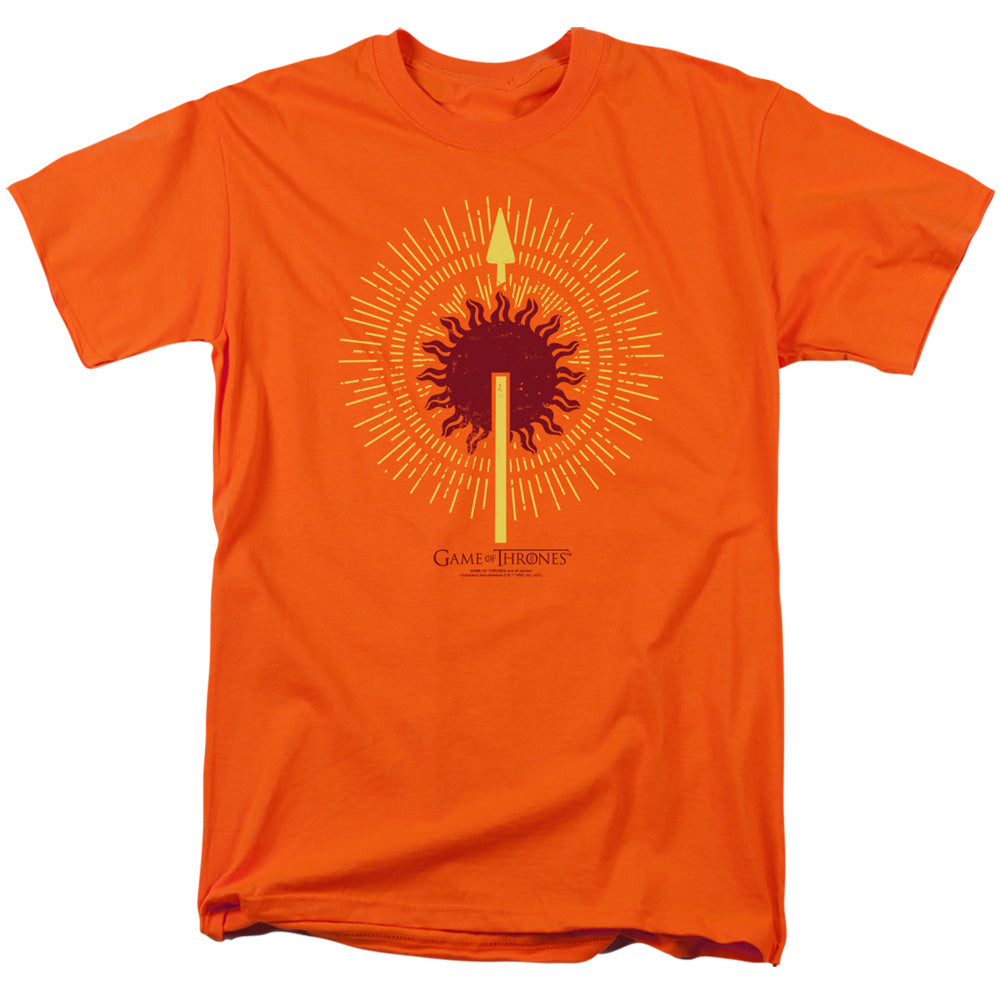 Game Of Thrones Martell Burst Sigil Mens T Shirt Orange Officially Licensed