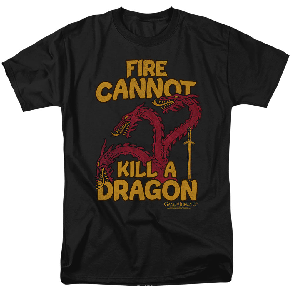 Game Of Thrones Dragons With Fire Mens T Shirt Black Officially Licensed