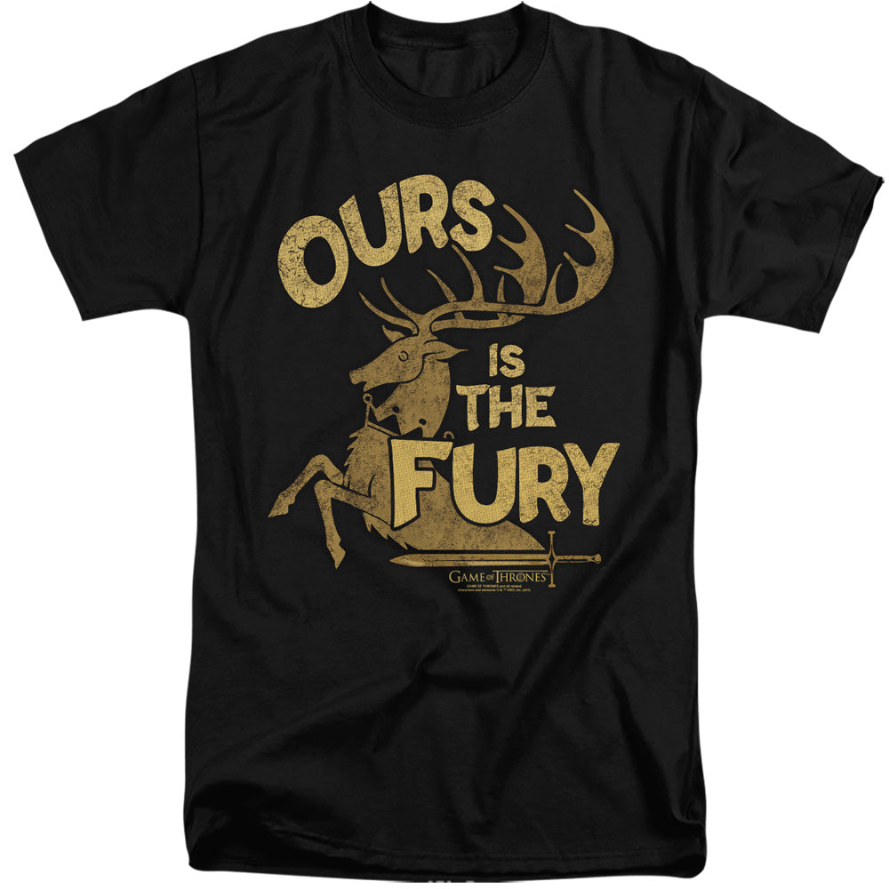 Game Of Thrones Fury Mens Tall T Shirt Black Officially Licensed