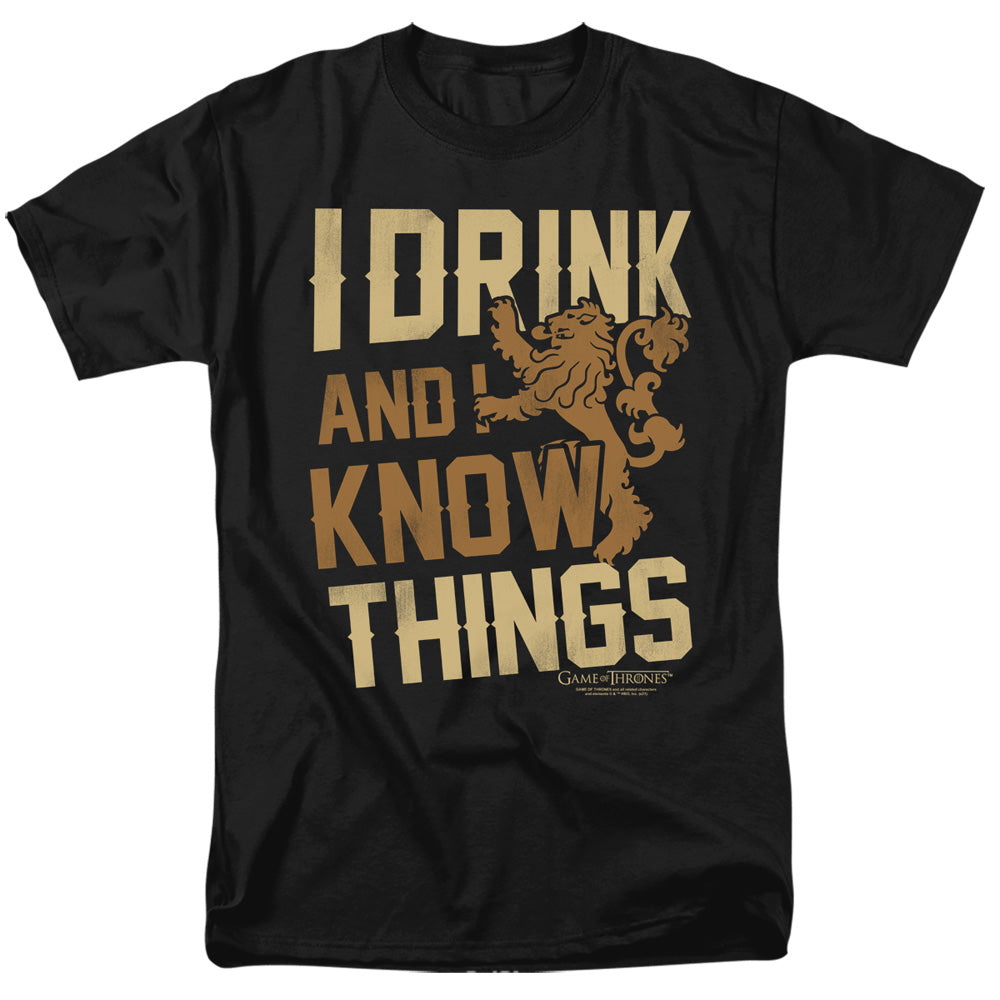 Game Of Thrones Know Things Mens T Shirt Black Officially Licensed