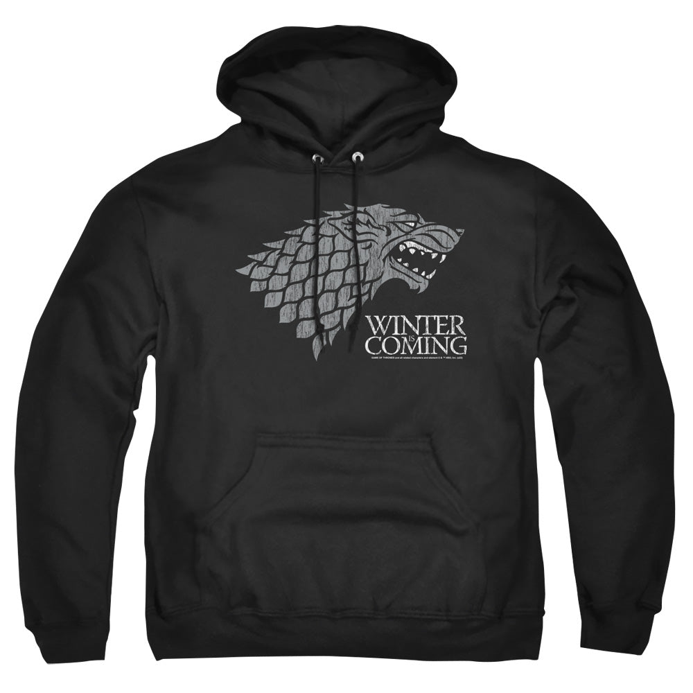 Game Of Thrones Startk Winter Is Coming On Black Mens Hoodie Black Officially Licensed