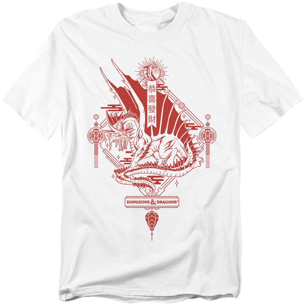 Dungeons And Dragons Year Of The Dragon Red Lantern Mens T Shirt White Officially Licensed