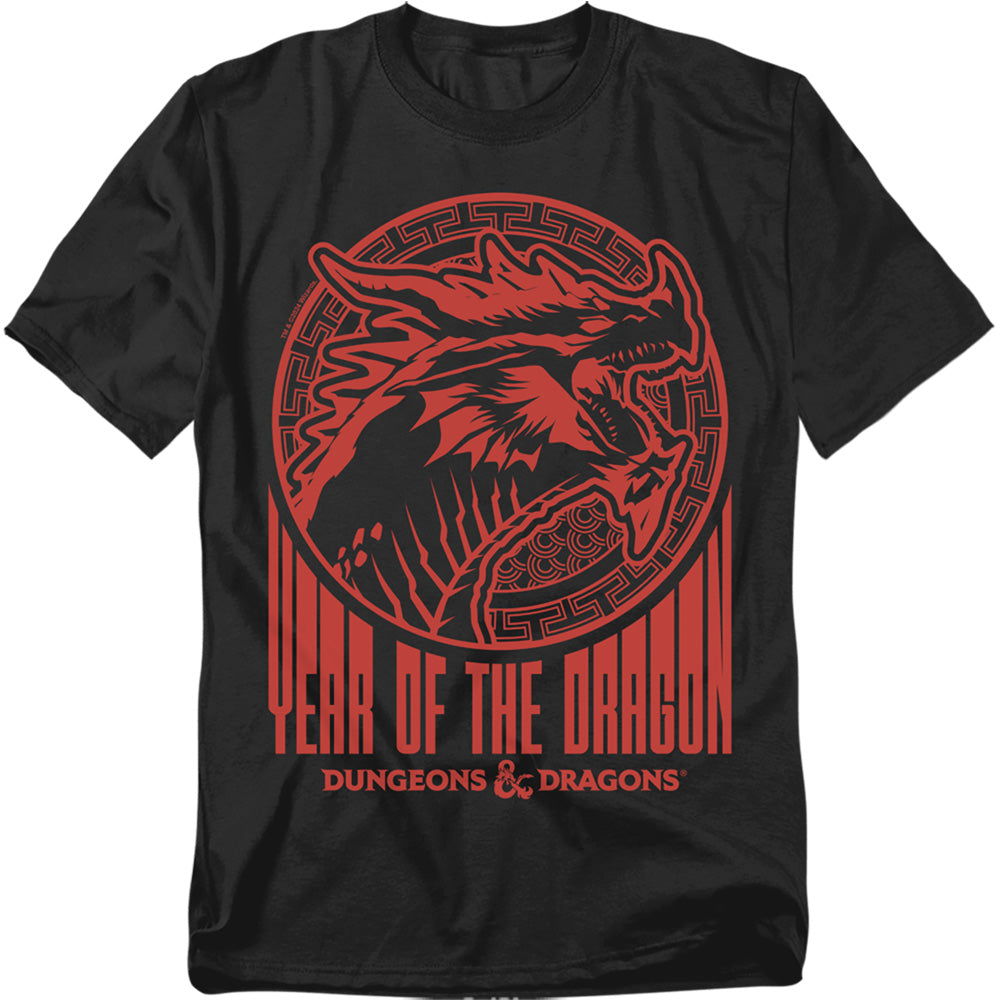 Dungeons And Dragons Year Of The Dragon Street Red Mens T Shirt Black Officially Licensed