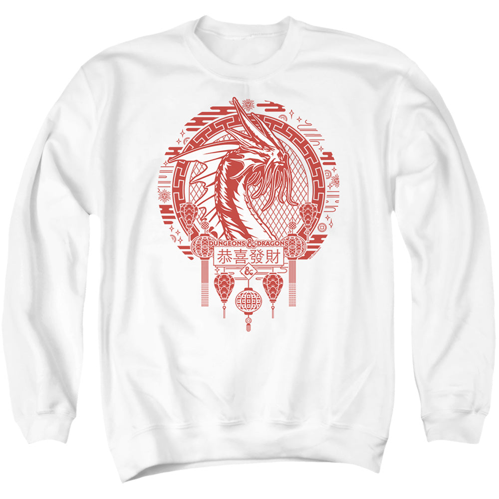 Dungeons And Dragons Year Of The Dragon Beast In The Clouds Mens Crewneck Sweatshirt White