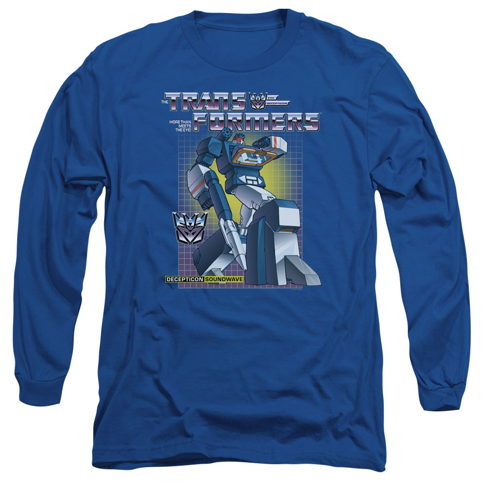 Transformers Soundwave Mens Long Sleeve Shirt Royal Officially Licensed