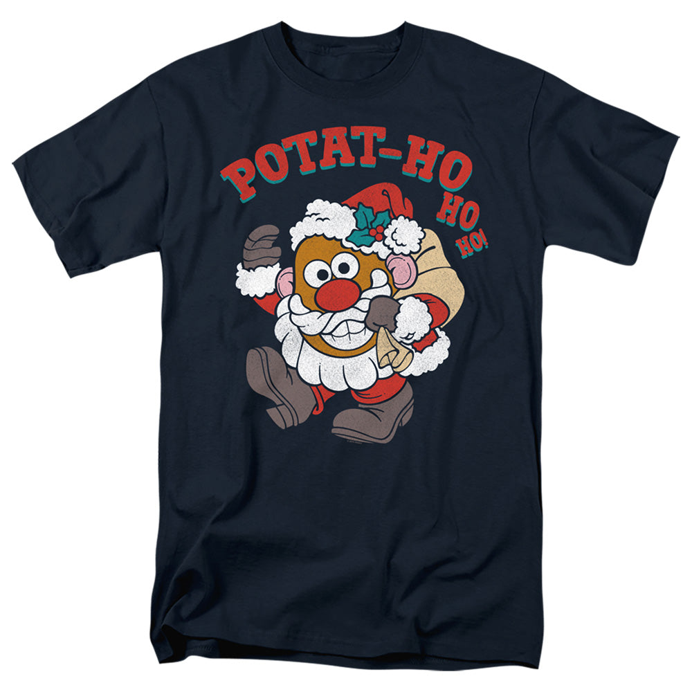 Mr Potato Head Ho Ho Ho Mens T Shirt Navy Officially Licensed
