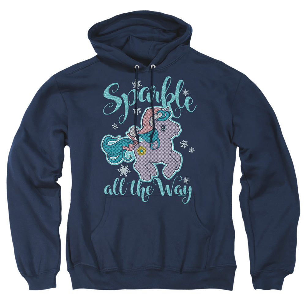 My Little Pony Retro Sparkle All The Way 2 Mens Hoodie Navy Officially Licensed