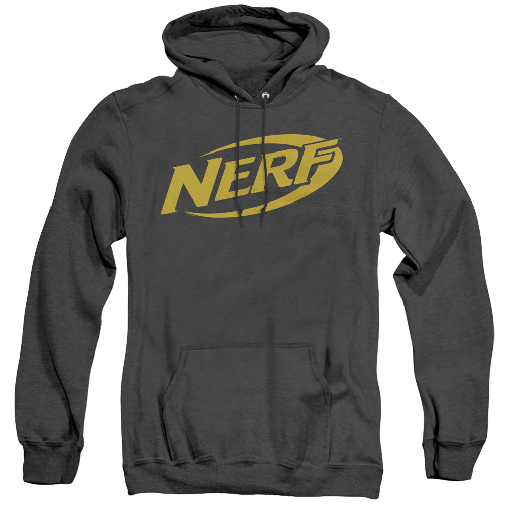 Nerf Logo Mens Heather Hoodie Black Officially Licensed
