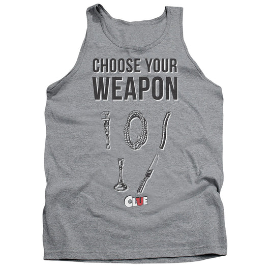 Clue Choose Mens Tank Top Shirt Athletic Heather Officially Licensed