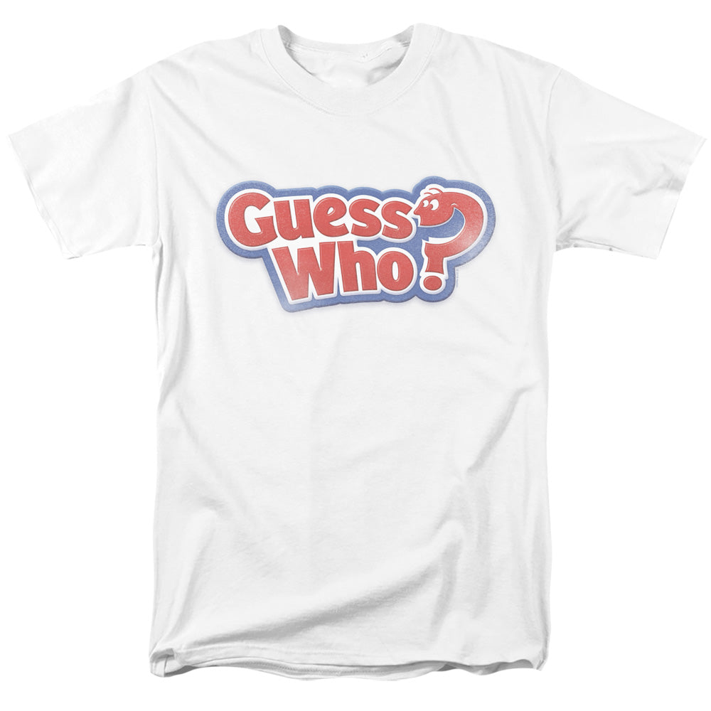 Guess Who Guess Who Distressed Logo Mens T Shirt White Officially Licensed