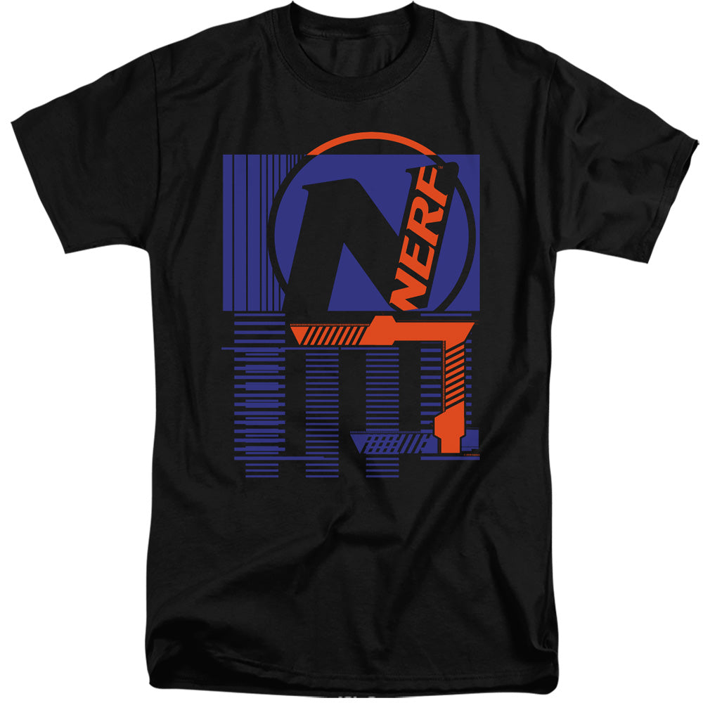 Nerf Grid Mens Tall T Shirt Black Officially Licensed