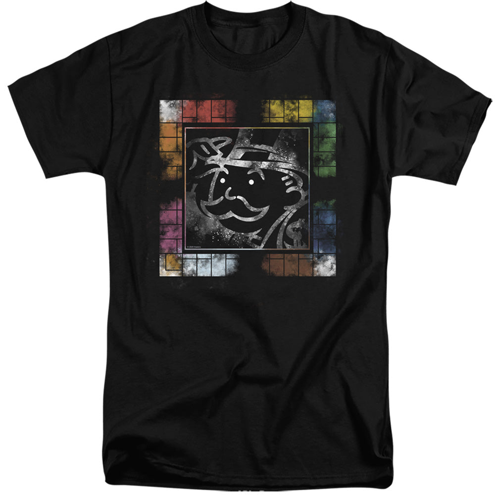 Monopoly Dusty Game Board No Logo Mens Tall T Shirt Black Officially Licensed