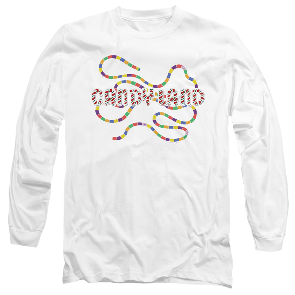 Candy Land Candy Land Board Mens Long Sleeve Shirt White Officially Licensed