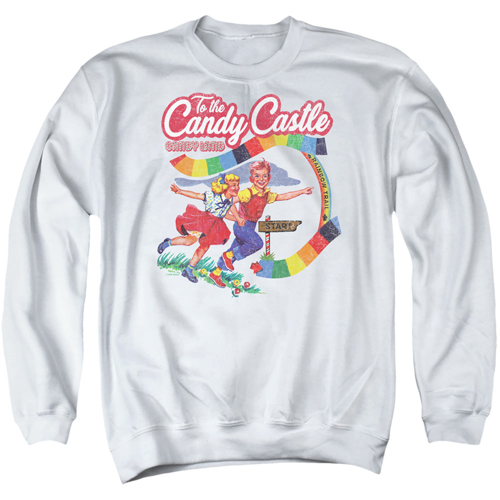 Candy Land To The Candy Castle Mens Crewneck Sweatshirt White Officially Licensed